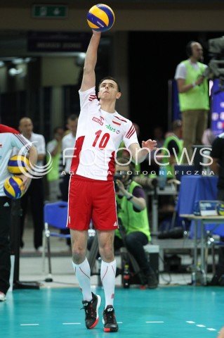  13.06.2014 KATOWICE SPODEK<br />SIATKOWKA MEZCZYZN <br />LIGA SWIATOWA 2014<br />FIVB VOLLEYBALL WORLD LEAGUE 2014<br />MECZ POLSKA - WLOCHY ( POLAND - ITALY ) <br />N/Z MARIUSZ WLAZLY SYLWETKA <br /> 