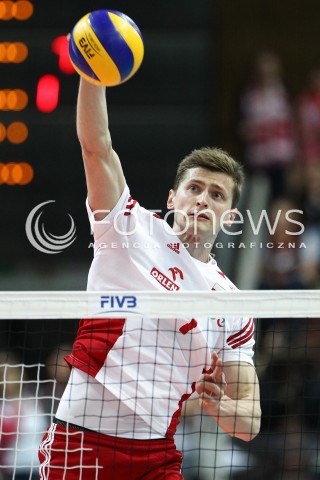  13.06.2014 KATOWICE SPODEK<br />SIATKOWKA MEZCZYZN <br />LIGA SWIATOWA 2014<br />FIVB VOLLEYBALL WORLD LEAGUE 2014<br />MECZ POLSKA - WLOCHY ( POLAND - ITALY ) <br />N/Z PIOTR NOWAKOWSKI SYLWETKA ATAK<br /> 