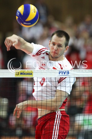  13.06.2014 KATOWICE SPODEK<br />SIATKOWKA MEZCZYZN <br />LIGA SWIATOWA 2014<br />FIVB VOLLEYBALL WORLD LEAGUE 2014<br />MECZ POLSKA - WLOCHY ( POLAND - ITALY ) <br />N/Z BARTOSZ KUREK SYLWETKA ATAK<br /> 