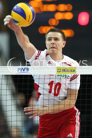  13.06.2014 KATOWICE SPODEK<br />SIATKOWKA MEZCZYZN <br />LIGA SWIATOWA 2014<br />FIVB VOLLEYBALL WORLD LEAGUE 2014<br />MECZ POLSKA - WLOCHY ( POLAND - ITALY ) <br />N/Z MARIUSZ WLAZLY SYLWETKA ATAK<br /> 