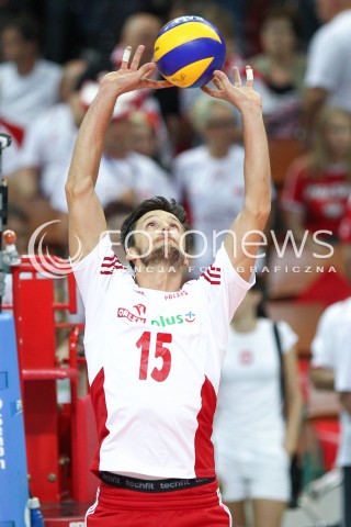  13.06.2014 KATOWICE SPODEK<br />SIATKOWKA MEZCZYZN <br />LIGA SWIATOWA 2014<br />FIVB VOLLEYBALL WORLD LEAGUE 2014<br />MECZ POLSKA - WLOCHY ( POLAND - ITALY ) <br />N/Z LUKASZ ZYGADLO SYLWETKA<br /> 