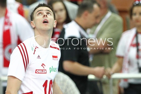  13.06.2014 KATOWICE SPODEK<br />SIATKOWKA MEZCZYZN <br />LIGA SWIATOWA 2014<br />FIVB VOLLEYBALL WORLD LEAGUE 2014<br />MECZ POLSKA - WLOCHY ( POLAND - ITALY ) <br />N/Z MARIUSZ WLAZLY SYLWETKA <br /> 