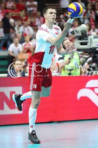  13.06.2014 KATOWICE SPODEK<br />SIATKOWKA MEZCZYZN <br />LIGA SWIATOWA 2014<br />FIVB VOLLEYBALL WORLD LEAGUE 2014<br />MECZ POLSKA - WLOCHY ( POLAND - ITALY ) <br />N/Z MARIUSZ WLAZLY SYLWETKA <br /> 