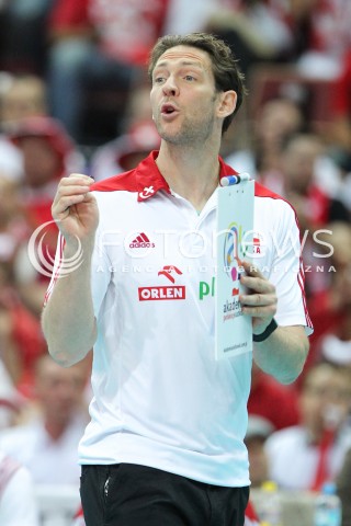  13.06.2014 KATOWICE SPODEK<br />SIATKOWKA MEZCZYZN <br />LIGA SWIATOWA 2014<br />FIVB VOLLEYBALL WORLD LEAGUE 2014<br />MECZ POLSKA - WLOCHY ( POLAND - ITALY ) <br />N/Z STEPHANE ANTIGA TRENER ( HEAD COACH ) SYLWETKA <br /> 