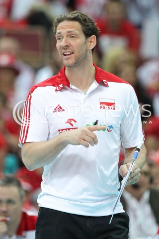  13.06.2014 KATOWICE SPODEK<br />SIATKOWKA MEZCZYZN <br />LIGA SWIATOWA 2014<br />FIVB VOLLEYBALL WORLD LEAGUE 2014<br />MECZ POLSKA - WLOCHY ( POLAND - ITALY ) <br />N/Z STEPHANE ANTIGA TRENER ( HEAD COACH ) SYLWETKA <br /> 