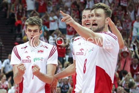  13.06.2014 KATOWICE SPODEK<br />SIATKOWKA MEZCZYZN <br />LIGA SWIATOWA 2014<br />FIVB VOLLEYBALL WORLD LEAGUE 2014<br />MECZ POLSKA - WLOCHY ( POLAND - ITALY ) <br />N/Z KAROL KLOS BARTOSZ KUREK ANDRZEJ WRONA<br /> 