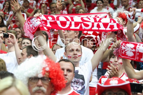  13.06.2014 KATOWICE SPODEK<br />SIATKOWKA MEZCZYZN <br />LIGA SWIATOWA 2014<br />FIVB VOLLEYBALL WORLD LEAGUE 2014<br />MECZ POLSKA - WLOCHY ( POLAND - ITALY ) <br />N/Z KIBICE REPREZENTACJI POLSKI DOPING SZALIKI FLAGI PASIAKI BIALO CZERWONE<br /> 