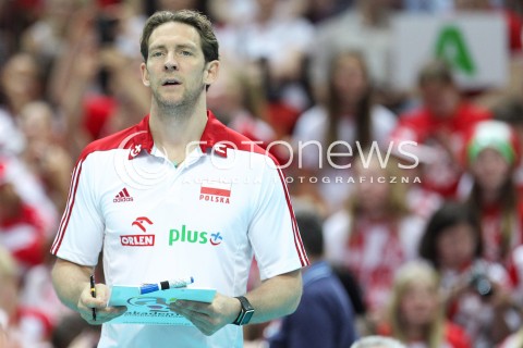 13.06.2014 KATOWICE SPODEK<br />SIATKOWKA MEZCZYZN <br />LIGA SWIATOWA 2014<br />FIVB VOLLEYBALL WORLD LEAGUE 2014<br />MECZ POLSKA - WLOCHY ( POLAND - ITALY ) <br />N/Z STEPHANE ANTIGA TRENER ( HEAD COACH ) SYLWETKA <br /> 