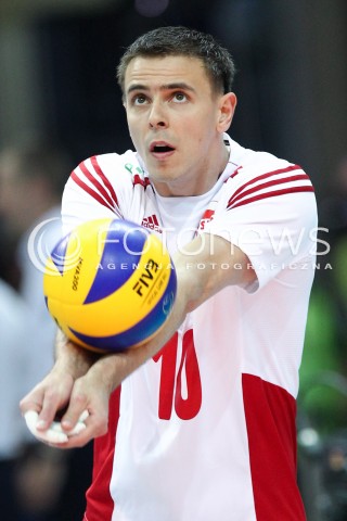  13.06.2014 KATOWICE SPODEK<br />SIATKOWKA MEZCZYZN <br />LIGA SWIATOWA 2014<br />FIVB VOLLEYBALL WORLD LEAGUE 2014<br />MECZ POLSKA - WLOCHY ( POLAND - ITALY ) <br />N/Z MARIUSZ WLAZLY SYLWETKA <br /> 