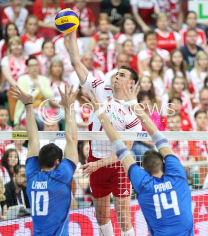  13.06.2014 KATOWICE SPODEK<br />SIATKOWKA MEZCZYZN <br />LIGA SWIATOWA 2014<br />FIVB VOLLEYBALL WORLD LEAGUE 2014<br />MECZ POLSKA - WLOCHY ( POLAND - ITALY ) <br />N/Z MARIUSZ WLAZLY <br /> 