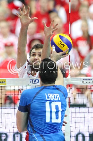  13.06.2014 KATOWICE SPODEK<br />SIATKOWKA MEZCZYZN <br />LIGA SWIATOWA 2014<br />FIVB VOLLEYBALL WORLD LEAGUE 2014<br />MECZ POLSKA - WLOCHY ( POLAND - ITALY ) <br />N/Z MATEUSZ MIKA<br /> 