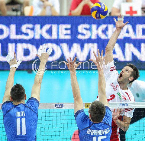 13.06.2014 KATOWICE SPODEK<br />SIATKOWKA MEZCZYZN <br />LIGA SWIATOWA 2014<br />FIVB VOLLEYBALL WORLD LEAGUE 2014<br />MECZ POLSKA - WLOCHY ( POLAND - ITALY ) <br />N/Z MICHAL WINIARSKI<br /> 