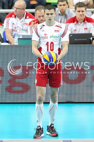  13.06.2014 KATOWICE SPODEK<br />SIATKOWKA MEZCZYZN <br />LIGA SWIATOWA 2014<br />FIVB VOLLEYBALL WORLD LEAGUE 2014<br />MECZ POLSKA - WLOCHY ( POLAND - ITALY ) <br />N/Z MARIUSZ WLAZLY SYLWETKA <br /> 