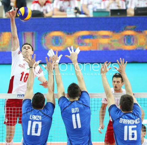  13.06.2014 KATOWICE SPODEK<br />SIATKOWKA MEZCZYZN <br />LIGA SWIATOWA 2014<br />FIVB VOLLEYBALL WORLD LEAGUE 2014<br />MECZ POLSKA - WLOCHY ( POLAND - ITALY ) <br />N/Z MARIUSZ WLAZLY <br /> 