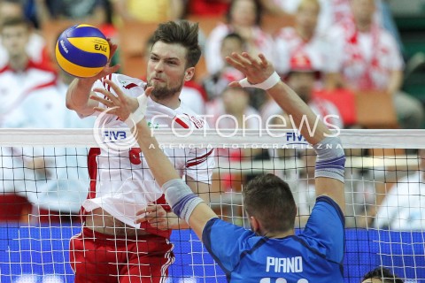  13.06.2014 KATOWICE SPODEK<br />SIATKOWKA MEZCZYZN <br />LIGA SWIATOWA 2014<br />FIVB VOLLEYBALL WORLD LEAGUE 2014<br />MECZ POLSKA - WLOCHY ( POLAND - ITALY ) <br />N/Z ANDRZEJ WRONA <br /> 