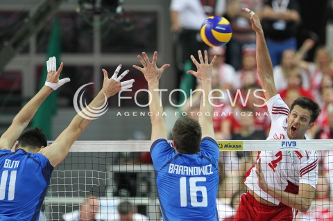  13.06.2014 KATOWICE SPODEK<br />SIATKOWKA MEZCZYZN <br />LIGA SWIATOWA 2014<br />FIVB VOLLEYBALL WORLD LEAGUE 2014<br />MECZ POLSKA - WLOCHY ( POLAND - ITALY ) <br />N/Z MICHAL WINIARSKI <br /> 