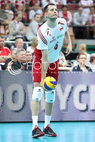 13.06.2014 KATOWICE SPODEK<br />SIATKOWKA MEZCZYZN <br />LIGA SWIATOWA 2014<br />FIVB VOLLEYBALL WORLD LEAGUE 2014<br />MECZ POLSKA - WLOCHY ( POLAND - ITALY ) <br />N/Z BARTOSZ KUREK SYLWETKA <br /> 