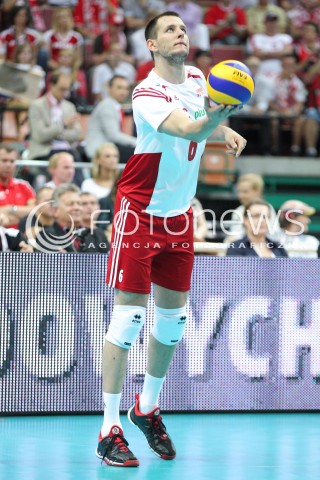  13.06.2014 KATOWICE SPODEK<br />SIATKOWKA MEZCZYZN <br />LIGA SWIATOWA 2014<br />FIVB VOLLEYBALL WORLD LEAGUE 2014<br />MECZ POLSKA - WLOCHY ( POLAND - ITALY ) <br />N/Z BARTOSZ KUREK SYLWETKA <br /> 