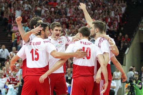  13.06.2014 KATOWICE SPODEK<br />SIATKOWKA MEZCZYZN <br />LIGA SWIATOWA 2014<br />FIVB VOLLEYBALL WORLD LEAGUE 2014<br />MECZ POLSKA - WLOCHY ( POLAND - ITALY ) <br />N/Z KAROL KLOS RADOSC EMOCJE <br /> 