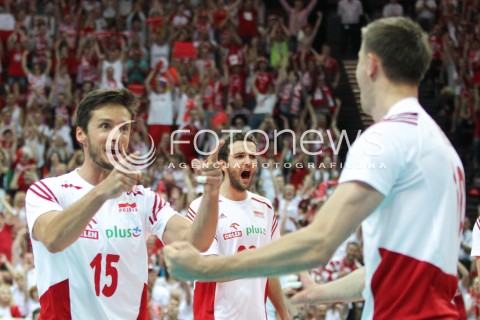  13.06.2014 KATOWICE SPODEK<br />SIATKOWKA MEZCZYZN <br />LIGA SWIATOWA 2014<br />FIVB VOLLEYBALL WORLD LEAGUE 2014<br />MECZ POLSKA - WLOCHY ( POLAND - ITALY ) <br />N/Z LUKASZ ZYGADLO RADOSC EMOCJE <br /> 