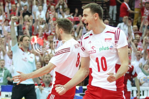 13.06.2014 KATOWICE SPODEK<br />SIATKOWKA MEZCZYZN <br />LIGA SWIATOWA 2014<br />FIVB VOLLEYBALL WORLD LEAGUE 2014<br />MECZ POLSKA - WLOCHY ( POLAND - ITALY ) <br />N/Z MARIUSZ WLAZLY RADOSC EMOCJE <br /> 