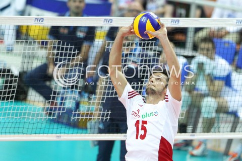  13.06.2014 KATOWICE SPODEK<br />SIATKOWKA MEZCZYZN <br />LIGA SWIATOWA 2014<br />FIVB VOLLEYBALL WORLD LEAGUE 2014<br />MECZ POLSKA - WLOCHY ( POLAND - ITALY ) <br />N/Z LUKASZ ZYGADLO SYLWETKA <br /> 