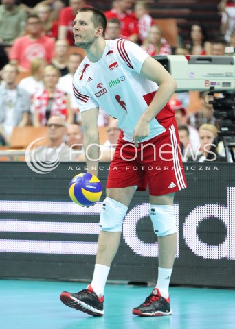  13.06.2014 KATOWICE SPODEK<br />SIATKOWKA MEZCZYZN <br />LIGA SWIATOWA 2014<br />FIVB VOLLEYBALL WORLD LEAGUE 2014<br />MECZ POLSKA - WLOCHY ( POLAND - ITALY ) <br />N/Z BARTOSZ KUREK SYLWETKA <br /> 