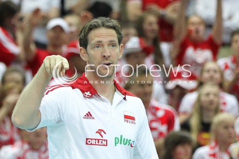  13.06.2014 KATOWICE SPODEK<br />SIATKOWKA MEZCZYZN <br />LIGA SWIATOWA 2014<br />FIVB VOLLEYBALL WORLD LEAGUE 2014<br />MECZ POLSKA - WLOCHY ( POLAND - ITALY ) <br />N/Z STEPHANE ANTIGA TRENER ( HEAD COACH ) SYLWETKA <br /> 