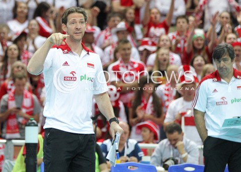  13.06.2014 KATOWICE SPODEK<br />SIATKOWKA MEZCZYZN <br />LIGA SWIATOWA 2014<br />FIVB VOLLEYBALL WORLD LEAGUE 2014<br />MECZ POLSKA - WLOCHY ( POLAND - ITALY ) <br />N/Z STEPHANE ANTIGA TRENER ( HEAD COACH ) SYLWETKA <br /> 
