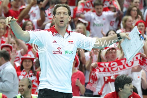  13.06.2014 KATOWICE SPODEK<br />SIATKOWKA MEZCZYZN <br />LIGA SWIATOWA 2014<br />FIVB VOLLEYBALL WORLD LEAGUE 2014<br />MECZ POLSKA - WLOCHY ( POLAND - ITALY ) <br />N/Z STEPHANE ANTIGA TRENER ( HEAD COACH ) ZLOSC EMOCJE RADOSC<br /> 
