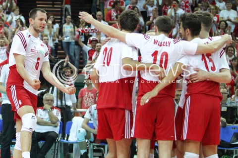  13.06.2014 KATOWICE SPODEK<br />SIATKOWKA MEZCZYZN <br />LIGA SWIATOWA 2014<br />FIVB VOLLEYBALL WORLD LEAGUE 2014<br />MECZ POLSKA - WLOCHY ( POLAND - ITALY ) <br />N/Z BARTOSZ KUREK RADOSC EMOCJE <br /> 