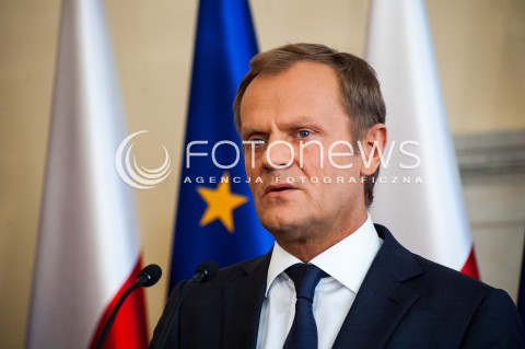  16.06.2014 KONFERENCJA PRASOWA PREMIERA DONALDA TUSKA W SPRAWIE AFERY TASMOWEJ N/Z PREMIER RP DONALD TUSK  