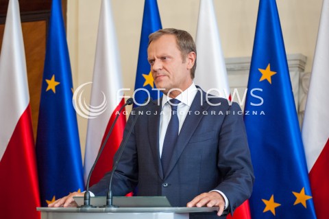 16.06.2014 KONFERENCJA PRASOWA PREMIERA DONALDA TUSKA W SPRAWIE AFERY TASMOWEJ N/Z PREMIER RP DONALD TUSK  