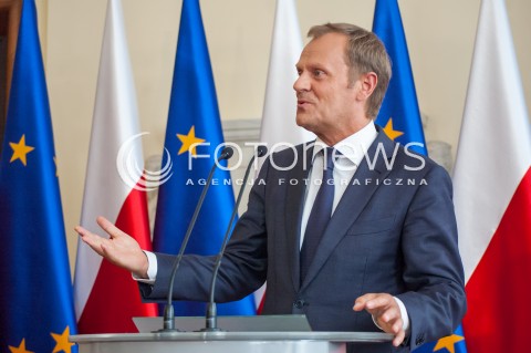  16.06.2014 KONFERENCJA PRASOWA PREMIERA DONALDA TUSKA W SPRAWIE AFERY TASMOWEJ N/Z PREMIER RP DONALD TUSK  