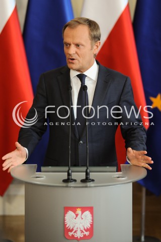  16.06.2014 WARSZAWA<br />KONFERENCJA PRASOWA PREMIERA DONALDA TUSKA<br />N/Z PREMIER DONALD TUSK<br /> 