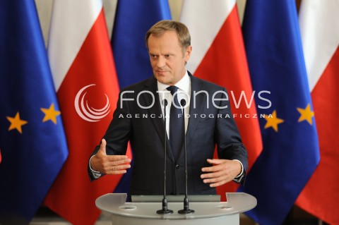  16.06.2014 WARSZAWA<br />KONFERENCJA PRASOWA PREMIERA DONALDA TUSKA<br />N/Z PREMIER DONALD TUSK<br /> 