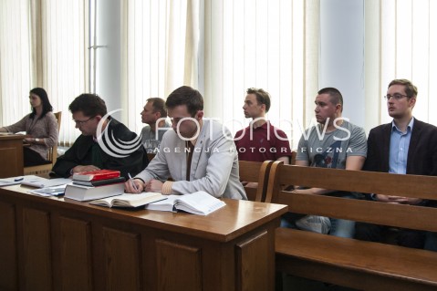  17.06.2014 WARSZAWA PROCES SADOWY KRZYSZTOFA BOSAKA I ROBERTA WINNICKIEGO W SPRAWIE STARC Z POLICJA N/Z KRZYSZTOF BOSAK ROBERT WINNICKI  