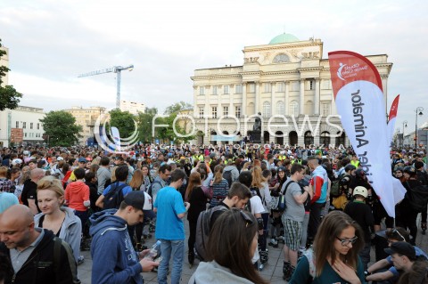  19.06.2014 WARSZAWA<br />BICIE REKORDU GUINNESSA W ROLKACH<br />N/Z UCZESTNICY IMPREZY<br /> 