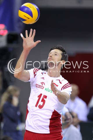  20.06.2014 KRAKOW ARENA<br />SIATKOWKA MEZCZYZN <br />LIGA SWIATOWA 2014<br />FIVB VOLLEYBALL WORLD LEAGUE 2014<br />MECZ POLSKA - BRAZYLIA ( POLAND - BRASIL ) <br />N/Z LUKASZ ZYGADLO SYLWETKA <br /> 