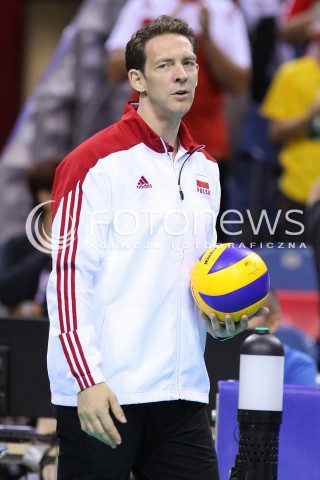  20.06.2014 KRAKOW ARENA<br />SIATKOWKA MEZCZYZN <br />LIGA SWIATOWA 2014<br />FIVB VOLLEYBALL WORLD LEAGUE 2014<br />MECZ POLSKA - BRAZYLIA ( POLAND - BRASIL ) <br />N/Z STEPHANE ANTIGA TRENER ( HEAD COACH ) SYLWETKA <br /> 
