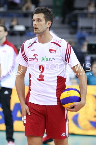  20.06.2014 KRAKOW ARENA<br />SIATKOWKA MEZCZYZN <br />LIGA SWIATOWA 2014<br />FIVB VOLLEYBALL WORLD LEAGUE 2014<br />MECZ POLSKA - BRAZYLIA ( POLAND - BRASIL ) <br />N/Z MICHAL WINIARSKI SYLWETKA <br /> 