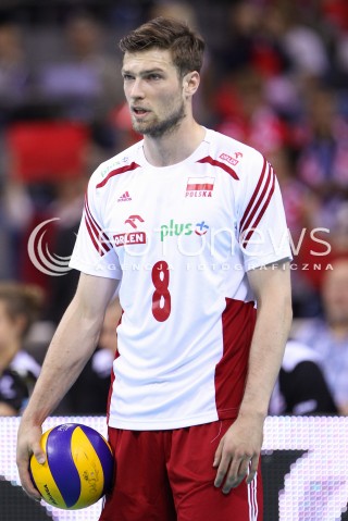  20.06.2014 KRAKOW ARENA<br />SIATKOWKA MEZCZYZN <br />LIGA SWIATOWA 2014<br />FIVB VOLLEYBALL WORLD LEAGUE 2014<br />MECZ POLSKA - BRAZYLIA ( POLAND - BRASIL ) <br />N/Z ANDRZEJ WRONA SYLWETKA <br /> 