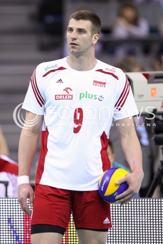  20.06.2014 KRAKOW ARENA<br />SIATKOWKA MEZCZYZN <br />LIGA SWIATOWA 2014<br />FIVB VOLLEYBALL WORLD LEAGUE 2014<br />MECZ POLSKA - BRAZYLIA ( POLAND - BRASIL ) <br />N/Z GRZEGORZ BOCIEK SYLWETKA <br /> 