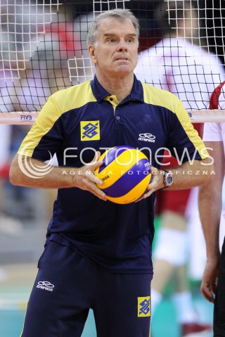  20.06.2014 KRAKOW ARENA<br />SIATKOWKA MEZCZYZN <br />LIGA SWIATOWA 2014<br />FIVB VOLLEYBALL WORLD LEAGUE 2014<br />MECZ POLSKA - BRAZYLIA ( POLAND - BRASIL ) <br />N/Z BERNARDO REZENDE TRENER ( HEAD COACH ) SYLWETKA <br /> 