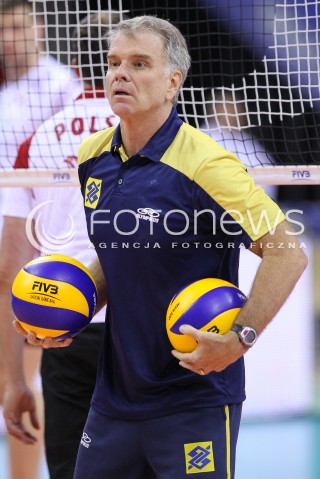  20.06.2014 KRAKOW ARENA<br />SIATKOWKA MEZCZYZN <br />LIGA SWIATOWA 2014<br />FIVB VOLLEYBALL WORLD LEAGUE 2014<br />MECZ POLSKA - BRAZYLIA ( POLAND - BRASIL ) <br />N/Z BERNARDO REZENDE TRENER ( HEAD COACH ) SYLWETKA <br /> 
