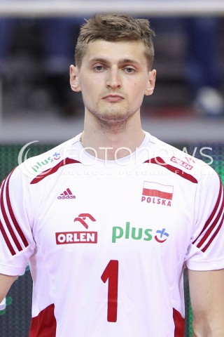  20.06.2014 KRAKOW ARENA<br />SIATKOWKA MEZCZYZN <br />LIGA SWIATOWA 2014<br />FIVB VOLLEYBALL WORLD LEAGUE 2014<br />MECZ POLSKA - BRAZYLIA ( POLAND - BRASIL ) <br />N/Z PIOTR NOWAKOWSKI  GLOWKA PORTRET<br /> 