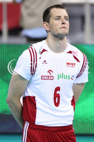  20.06.2014 KRAKOW ARENA<br />SIATKOWKA MEZCZYZN <br />LIGA SWIATOWA 2014<br />FIVB VOLLEYBALL WORLD LEAGUE 2014<br />MECZ POLSKA - BRAZYLIA ( POLAND - BRASIL ) <br />N/Z BARTOSZ KUREK  GLOWKA PORTRET<br /> 