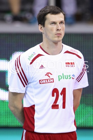  20.06.2014 KRAKOW ARENA<br />SIATKOWKA MEZCZYZN <br />LIGA SWIATOWA 2014<br />FIVB VOLLEYBALL WORLD LEAGUE 2014<br />MECZ POLSKA - BRAZYLIA ( POLAND - BRASIL ) <br />N/Z RAFAL BUSZEK  GLOWKA PORTRET<br /> 