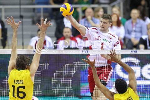  20.06.2014 KRAKOW ARENA<br />SIATKOWKA MEZCZYZN <br />LIGA SWIATOWA 2014<br />FIVB VOLLEYBALL WORLD LEAGUE 2014<br />MECZ POLSKA - BRAZYLIA ( POLAND - BRASIL ) <br />N/Z PIOTR NOWAKOWSKI <br /> 