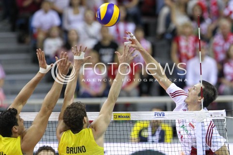  20.06.2014 KRAKOW ARENA<br />SIATKOWKA MEZCZYZN <br />LIGA SWIATOWA 2014<br />FIVB VOLLEYBALL WORLD LEAGUE 2014<br />MECZ POLSKA - BRAZYLIA ( POLAND - BRASIL ) <br />N/Z RAFAL BUSZEK <br /> 